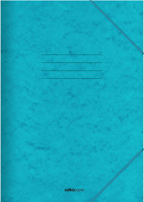 Salko Paper Folder Prespan with Rubber Band and Ears for Paper A4 Blue 2527