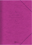 Salko Paper Φάκελος Πρεσπάν με Λάστιχο και Αυτιά για Χαρτί A4 Ροζ 25Χ35cm - Φούξια