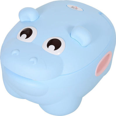 HomCom Portable Potty Εκπαιδευτικό Γιογιό με Καπάκι Hippo with Lid Blue up to 25kg