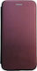 Elegance Carte Piele artificială Magnetic Burgundy (Galaxy Note 10 Lite)