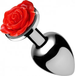Booty Sparks Rose Πρωκτική Σφήνα Medium Silver / Red 9cm Booty Sparks Rose Πρωκτική Σφήνα Medium Silver / Red 9cm