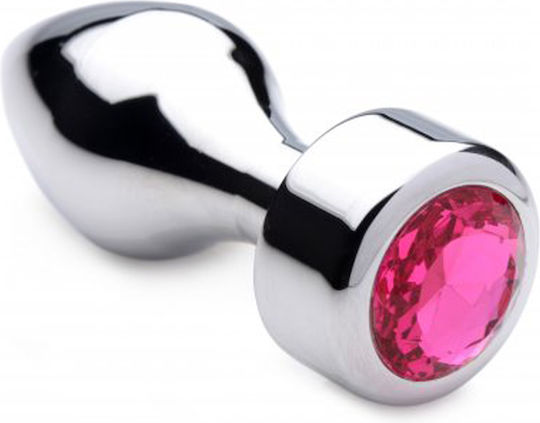 Booty Sparks Gem Weighted Πρωκτική Σφήνα Medium Silver / Pink 9.5cm