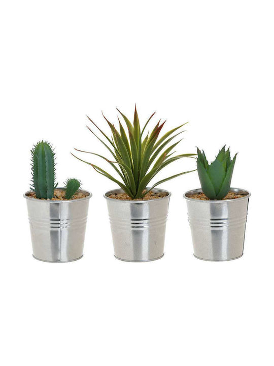 Inart Artificial Plant in Small Pot Green 3pcs