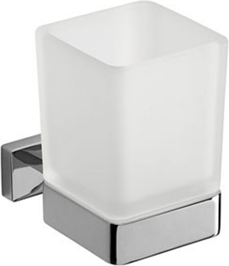 Inda Lea Wall-mounted Cup Holder Metallic Transparent Chrome-Plated
