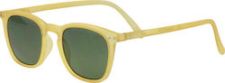 Izipizi Sunglasses Κίτρινα with Acetate Frame & Green Lens