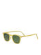 Izipizi Men's Sunglasses with Yellow Plastic Frame and Green Lens