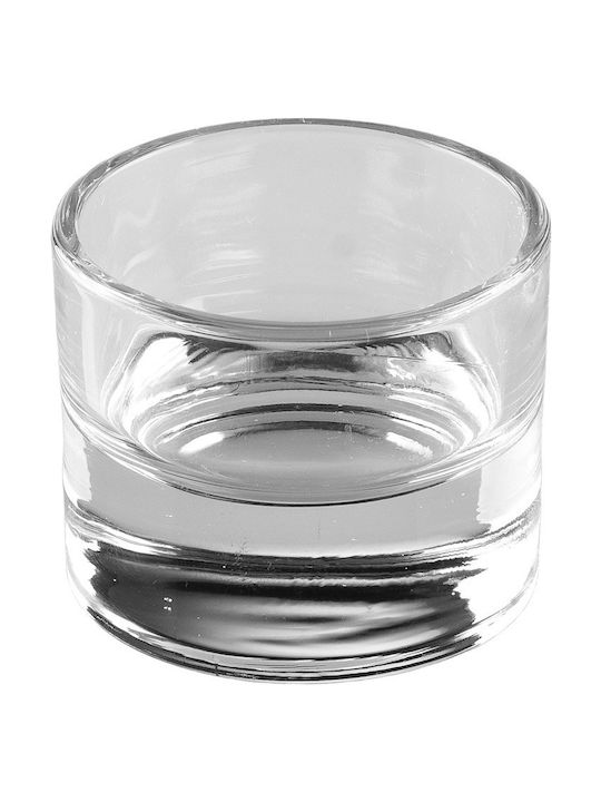 Uniglass Candle Holder suitable for Tealights Glass in Transparent Color 5x5x4cm 1pcs