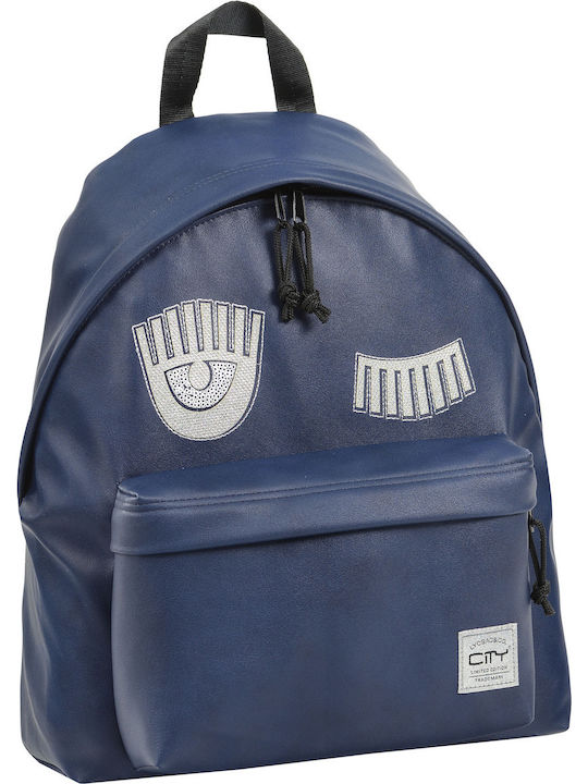 Lyc Sac The Drop Eyes Blue School Bag Backpack Junior High-High School in Blue color 24lt