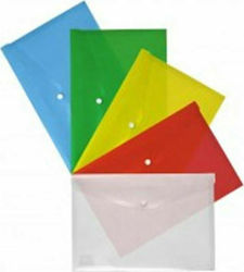 Salko Paper Folder Transparent with Button for Paper A4 (Μiscellaneous colours)