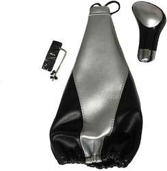 Auto Gs Shift Knob with Bubble και Δερμάτινη Φούσκα Ταχυτήτων Universal Gray