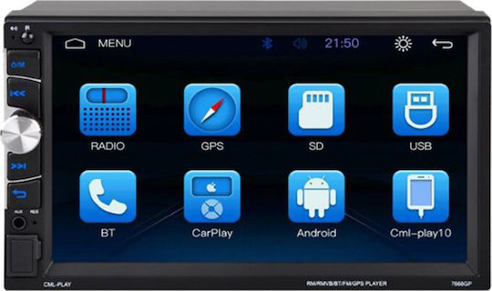 Auto-Audiosystem 2DIN (Bluetooth/USB/AUX) mit Touchscreen 7"