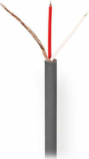 Nedis Καλώδιο Μικροφώνου 2x 0.125mm² 100m Γκρι (COTR15011GY100)