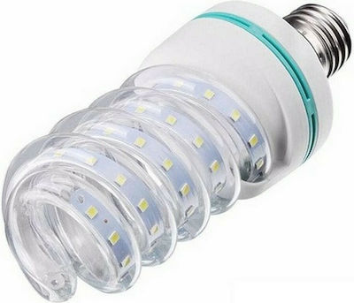 Spiral Corn Λάμπα LED για Ντουί E27 Ψυχρό Λευκό 450lm