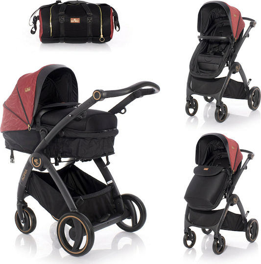 Lorelli Adria Adjustable 2 in 1 Baby Stroller Suitable for Newborn Red 12.20kg