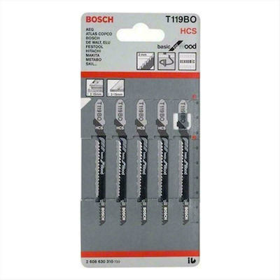 Bosch T119BO Blade Basic for Wood for Wood 83mm 5pcs