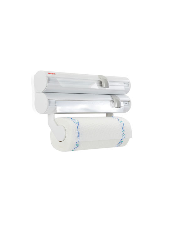 Leifheit Wall Mounted Plastic Roll Dispenser Mobil Fam White 30x7x35cm 25795