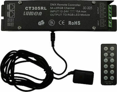 Adeleq Fără fir Dimmer IR (Romanian translation): Interfață de comerț electronic cu telecomandă Mecanism de control la distanță pentru conexiunea consolei RGB 12VDC 60W 24VDC 120W 30-305