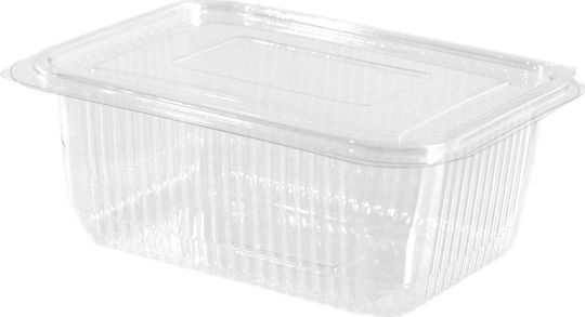 THalassinos Disposable Plastic PET Tableware for Cold 1000ml Transparent 100pcs Container