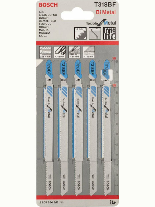 Bosch T318BF Blade Flexible for Metal for Metal 106mm 5pcs