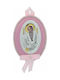 Prince Silvero Άγιος Στυλιανός Heilige Ikone Kinder Amulett Pink aus Silber MA-D517-R