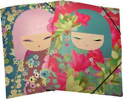 Kimmidol Multicolour File Folder with Rubber Band
