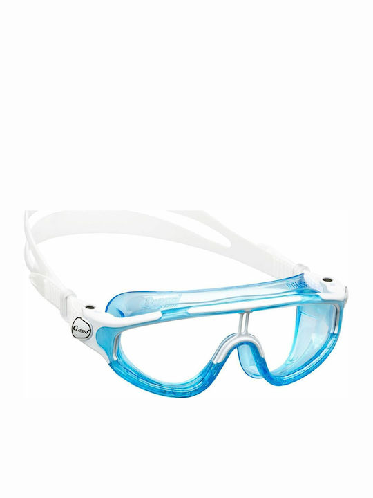 CressiSub Baloo Kid Swimming Goggles Adults with Anti-fog Lenses Blue/White Turquoise