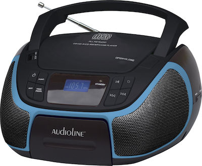 Audioline Φορητ Ηχοσστημα CD-96 με CD / USB / Ραδιφωνο σε Μπλε Χρμα