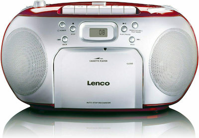 Lenco Portable Radio-CD Player Equipped with CD / Cassette / Radio Red