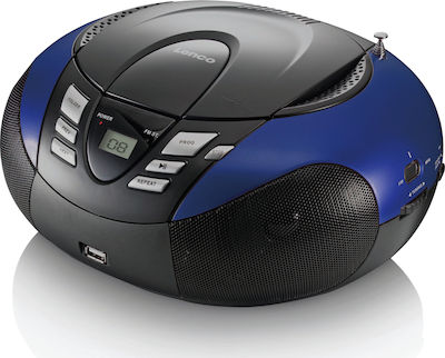 Lenco Φορητό Ηχοσύστημα mit CD-Spieler / MP3-Spieler / USB / Radio in Blau Farbe