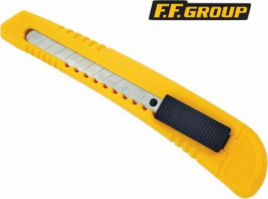 FFG Faltschneider Teppich mit Kunststoff Körper und Klingenbreite 9mm Yellow