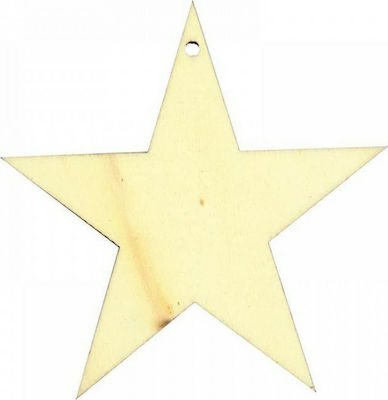 24189 Wooden Stars Αστέρι Ξύλινο με Τρύπα 80x77x3mm 8x7.7εκ. Thickness 3mm 6pcs