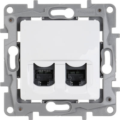 Legrand Niloe Front Double Network Socket RJ45 Cat6 White 764574