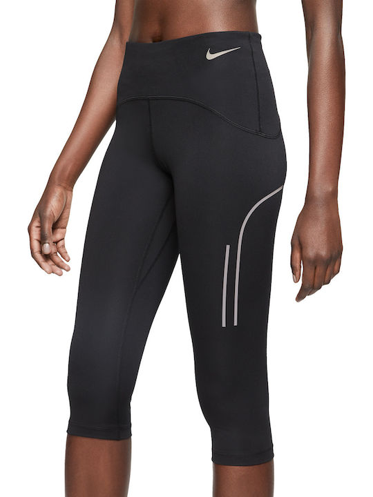 Nike Dri-Fit Speed Running Γυναικείο Capri Κολάν Ψηλόμεσο Μαύρο