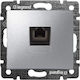 Legrand Valena Front Single Network Socket RJ45 Silver 770141