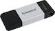 Kingston DataTraveler 80 64ГБ USB 3.2 Стик с връзка USB-C Черно