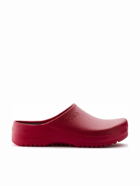 Birkenstock Super Birki Ανατομικά Σαμπό Κόκκινα