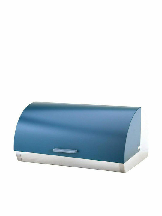 Michelino Inox Bread Box with Lid Blue 38.5x28x18cm 46303