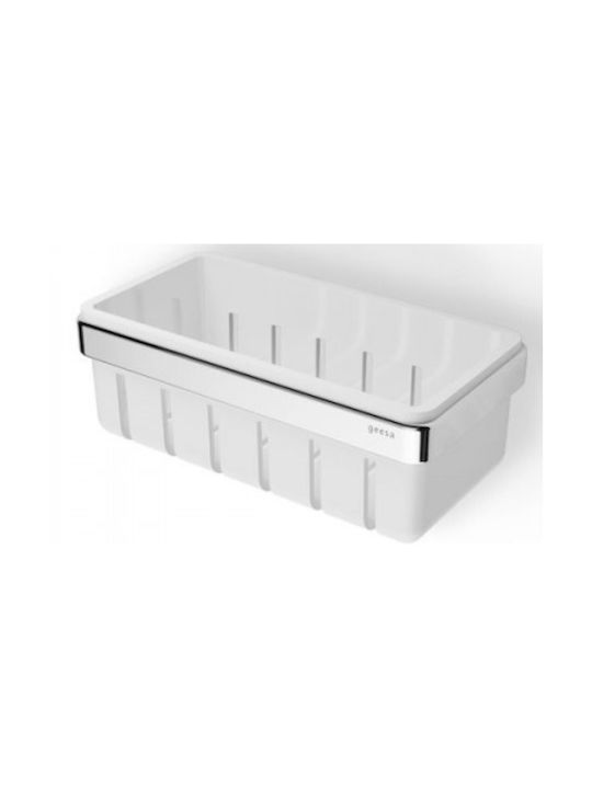 Geesa Frame Επιτοίχια Σπογγοθήκη Μεταλλική White Matt
