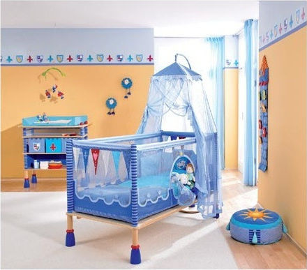 Haba Baby Moskitonetze Für Wiege Magisches Schloss Blau
