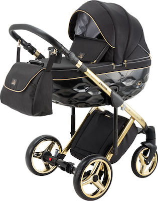 Adamex Chantal Special Edition 3 in 1 Verstellbar 3 in 1 Baby Kinderwagen Geeignet für Neugeborene Schwarz