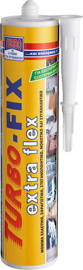 Turbo Fix Extra Flex Συγκολλητική Μαστίχη Λευκή 290ml