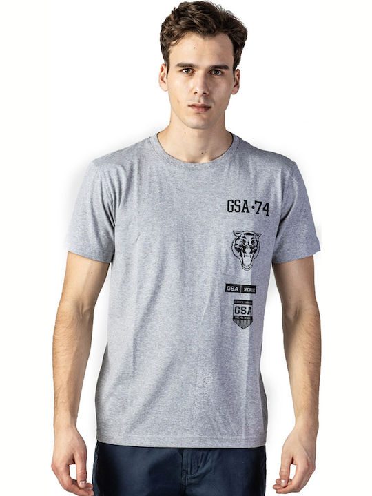 GSA T-shirt Bărbătesc cu Mânecă Scurtă Gri