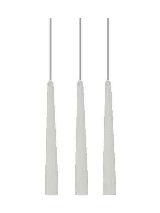 Luma Pendant Light Three-Light Rail for Socket G9 White