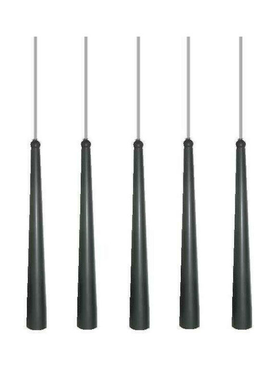 Luma Pendant Chandelier Rail for 5 Bulbs G9 Black