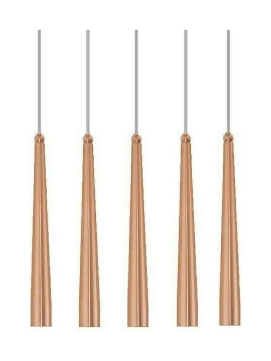 Luma Pendant Chandelier Rail for 5 Bulbs G9 Bronze