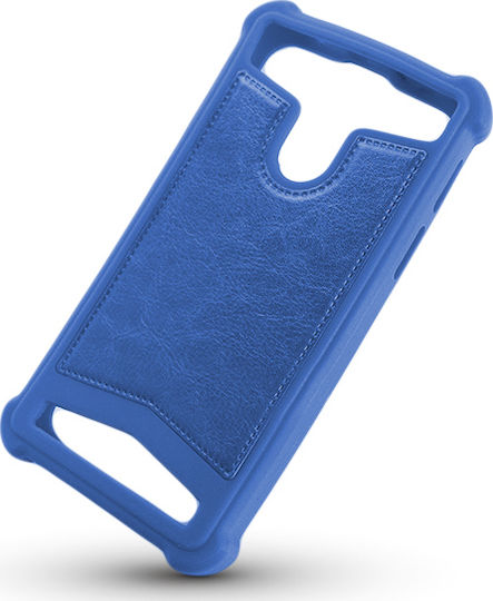 Silikonhülle Umschlag Rückseite bis 5" Blau GSM028755