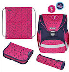 Herlitz UltraLight Plus Stars Σχολική Τσάντα Πλάτης Δημοτικού σε Ροζ χρώμα