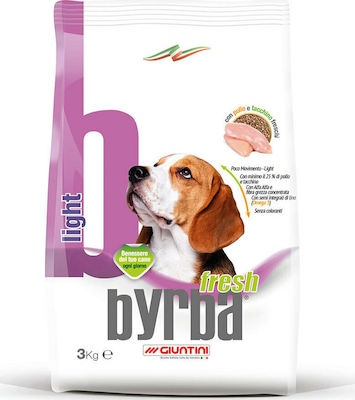 Giuntini Byrba Fresh Light 3kg Dry Food Diet for Adult Dogs with Poultry