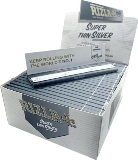 Rizla Super Thin Silver Листчета за свиване на цигари Slim King Size 32 листове 50бр