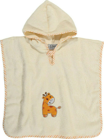 Das Home Hooded Baby Poncho Smile 2 6542 Ecru